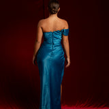 sparkling royal blue mermaid dress