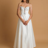 cut out neckline detail wedding dress