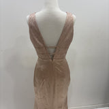 Champagne v neck sample mermaid gown