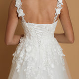 corset wedding dress with lace detail