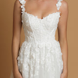 corset wedding dress with lace detail