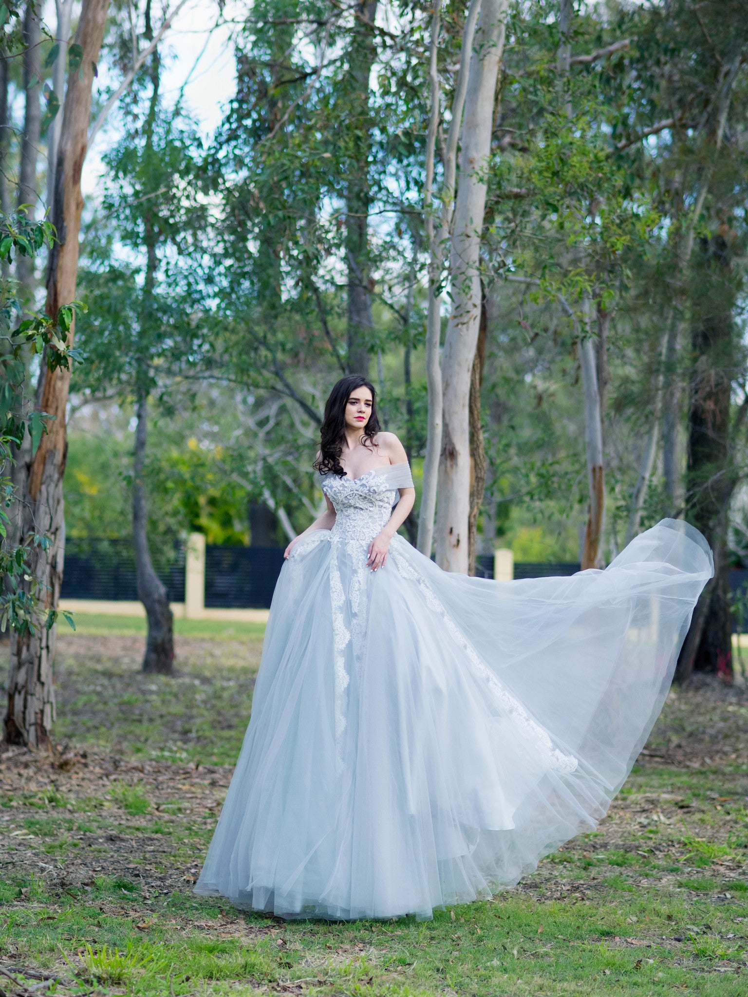 Gray on sale wedding dress