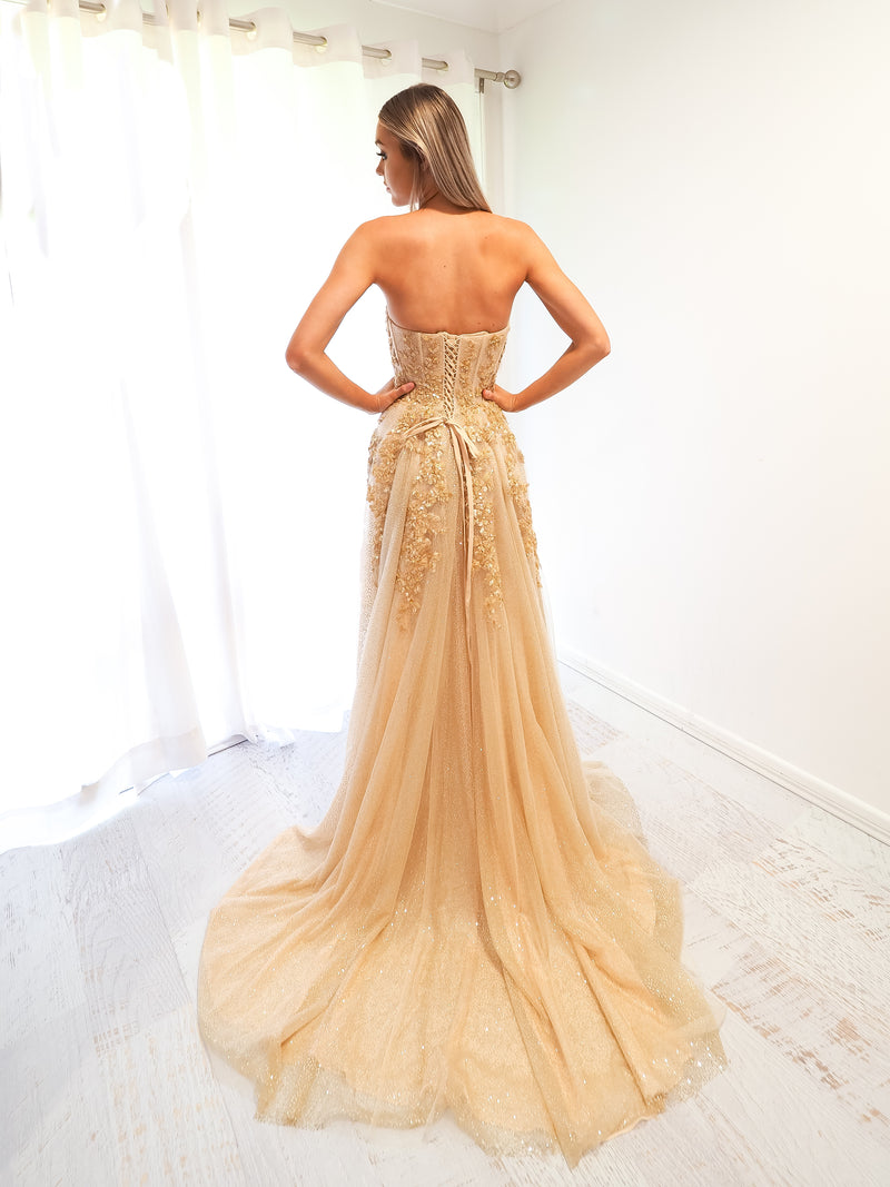 Gold 2024 corset dress